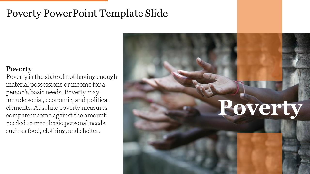 Poverty PowerPoint Template Slide
